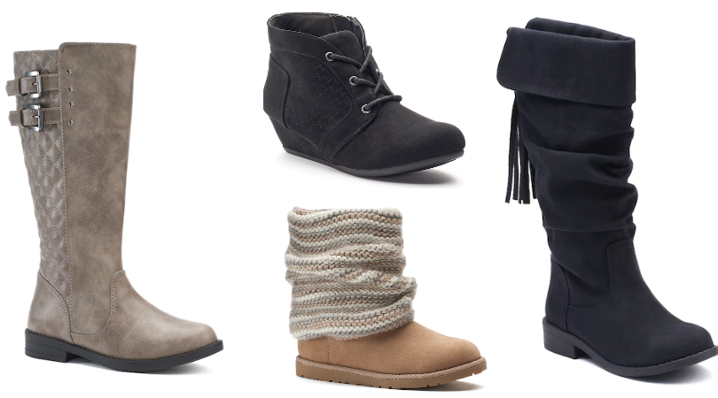 Kohl's Girls Boots as low as $8.99 (Regular up to $59.99)